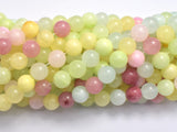 Jade - Multi Color, 8mm (8.5mm) Round-BeadBasic