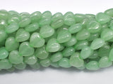 Green Aventurine 10mm Heart Beads, 15.5 Inch-BeadBasic