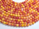 Jade - Yellow & Orange, 8mm Round-BeadBasic