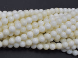 Tridacna Shell, 6mm Round Beads-BeadBasic