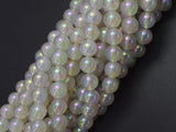 Mystic Coated White Agate, 8mm Round-BeadBasic