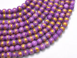 Mashan Jade - Purple, 6mm (6.5mm) Round-BeadBasic