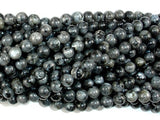 Black Labradorite Beads, Larvikite, Round, 6mm