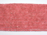 Jade - Strawberry Quartz Color, 4mm (4.5mm)-BeadBasic