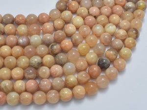 Sunstone, 8mm, Round, 15 Inch-BeadBasic