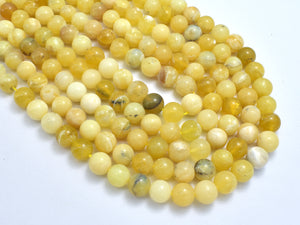 Yellow Opal, 8mm-9mm Round Beads-BeadBasic