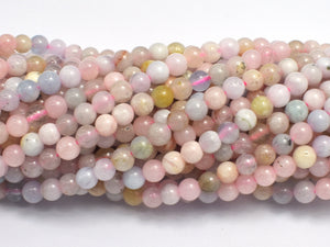 Beryl Beads, Aquamarine, Morganite, Heliodor, 4mm (4.7mm) Round-BeadBasic