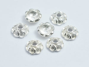 10pcs 925 Sterling Silver Bead Caps 5.8x2.4mm-BeadBasic