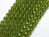 Quartz - Peridot Color, 8mm (8.5mm) Roun-BeadBasic