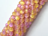 Selenite - Pink & Yellow, 8mm (8.5mm)-BeadBasic