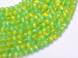 Selenite - Green & Yellow, 6mm (6.5mm)-BeadBasic