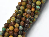 Natural Turquoise, 4mm Micro Faceted Round-BeadBasic