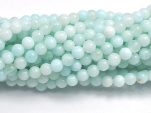 Jade - Light Blue, 4mm (4.5mm), Round-BeadBasic