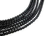 Jet Gemstone Beads, Round, 6mm-BeadBasic