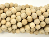 Matte Silkwood Beads, 10mm Round Beads