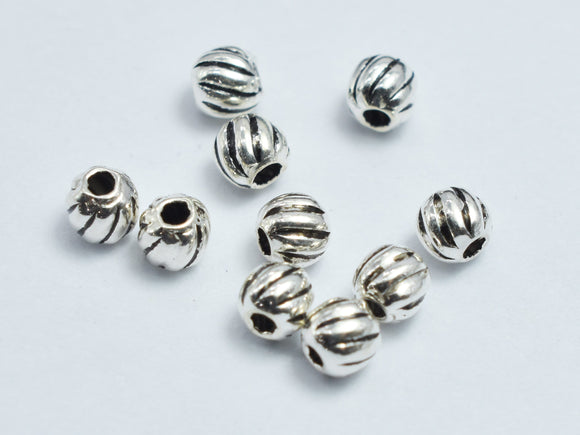 30pcs 925 Sterling Silver Beads-Antique Silver 3x2.6mm-BeadBasic