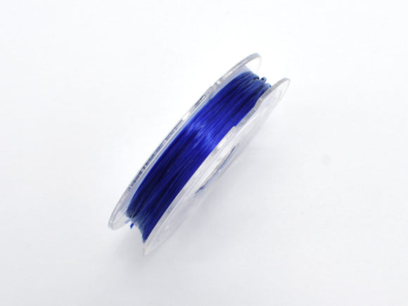 2Rolls Dark Blue Stretch Elastic Beading Cord, 0.5mm