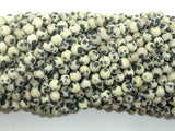 Matte Dalmation Jasper Beads, 4mm Round Beads-BeadBasic