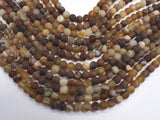 Matte Banded Agate, 6mm Round Beads-BeadBasic