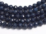 Blue Sapphire, 4mm(4.5mm) Micro Faceted Round-BeadBasic