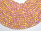 Selenite - Pink & Yellow, 6mm (6.5mm)-BeadBasic