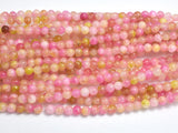 Jade - Pink & Yellow, 4mm (4.5mm) Round-BeadBasic