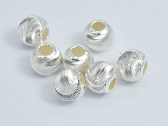 8pcs Cat's Eye 925 Sterling Silver Beads, 6mm Round Beads-BeadBasic