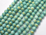 Mashan Jade - Green & Blue, 6mm (6.5mm) Round-BeadBasic