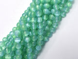 Selenite - Green & Blue, 6mm (6.5mm) Round-BeadBasic