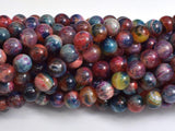 Agate - Multi Color, 8mm Round-BeadBasic