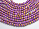 Mashan Jade - Purple, 6mm (6.5mm) Round-BeadBasic