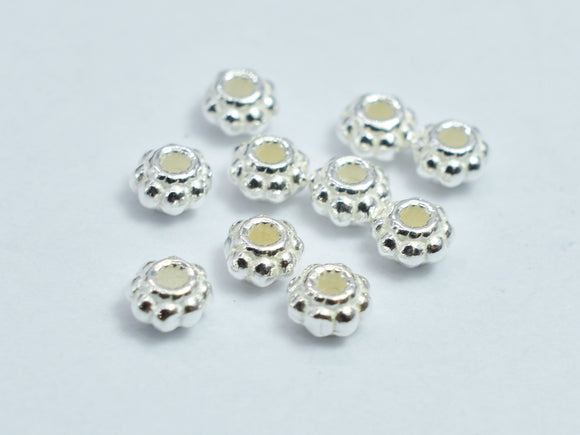 20pcs 925 Sterling Silver Beads, 3mm Rondelle Spacer Beads-BeadBasic