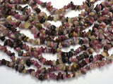 Watermelon Tourmaline, 4mm - 9mm Chips Beads, 33 Inch-BeadBasic