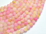 Matte Jade - Pink & Yellow, 6mm Round-BeadBasic