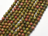 Unakite, 6mm (6.8mm) Round Beads