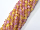 Selenite - Pink & Yellow, 6mm (6.5mm)-BeadBasic