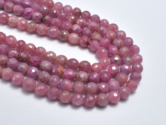 Ruby Beads, 5mm (5.3mm) Faceted Round-BeadBasic