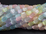 Selenite, Gypsum, Multi Color, 6x9mm Tube-BeadBasic