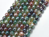 Mystic Coated Rainbow Agate, 8mm Faceted Round-BeadBasic