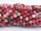 Jade - Red & Green, 4mm Round-BeadBasic