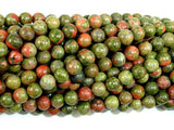 Unakite, 6mm (6.8mm) Round Beads
