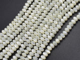 Mother of Pearl, MOP, White, 3.6x5.5mm Rondelle-BeadBasic