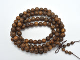 Tiger Skin Sandalwood Beads, 8mm(8.3mm) Round Beads, 33 Inch