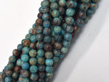 Blue Calsilica Jasper Beads, 6mm (6.3mm) Round Beads-BeadBasic