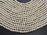 Fresh Water Pearl Beads-White Approx. 5.5-6.5mm Potato-BeadBasic