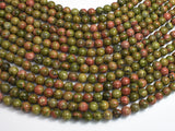 Unakite, 6mm (6.8mm) Round Beads