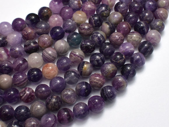 Purple Fluorite, 8mm Round Beads