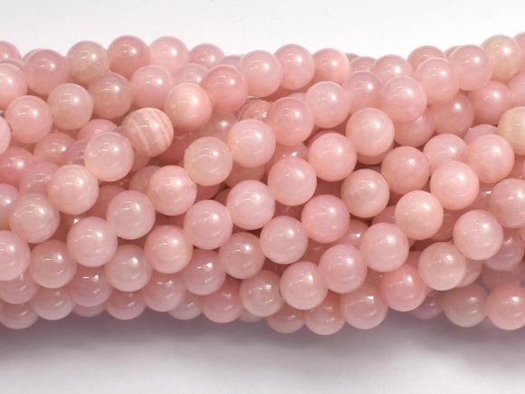 Jade - Rose Pink, 6mm (6.5mm) Round