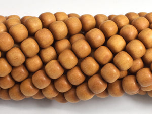 Sandalwood, 7x8mm Drum Beads, 30 Inch,
