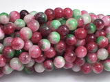 Jade - Red & Green, 8mm Round-BeadBasic